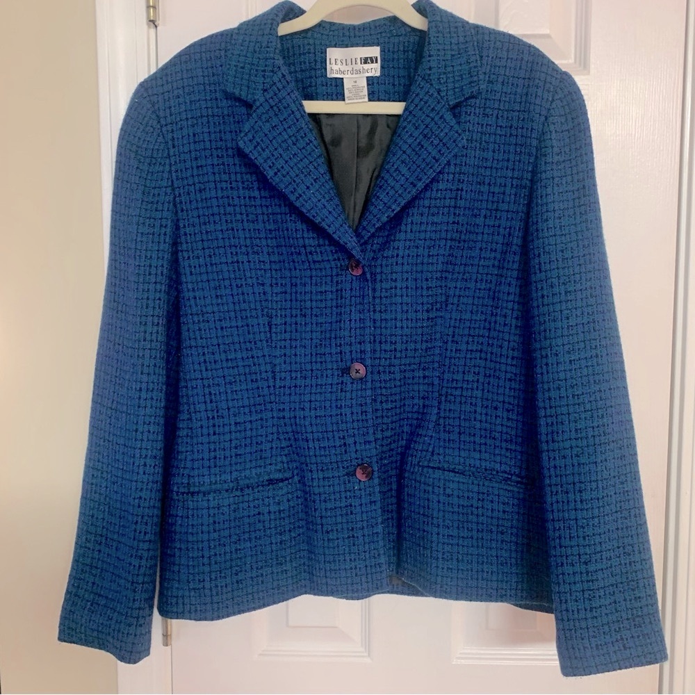 Size 18 Blazer Jacket Farm Tween Leslie Fay Hasberdashery